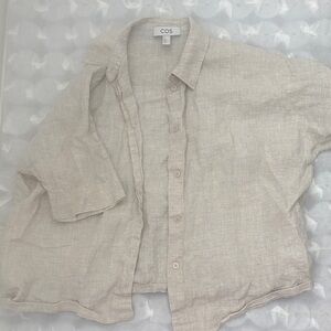 COS Light Beige Linen Shirt